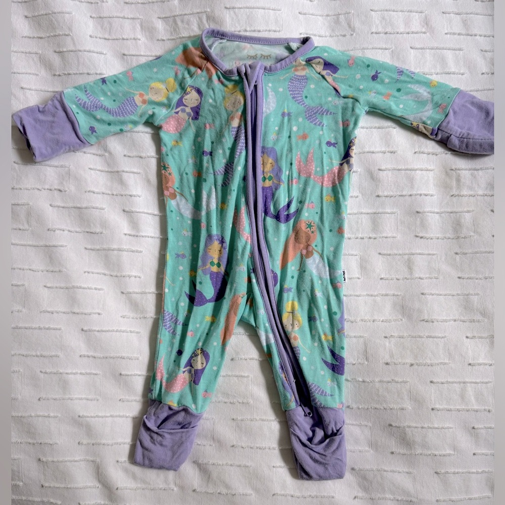 Little Sleepies Zippie Footie Pajamas - Mermaid - Preemie - Bamboo sleeper
